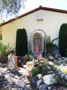 Santa Ynez Mission, statues, Virgen de Guadalupe, Juan Diego