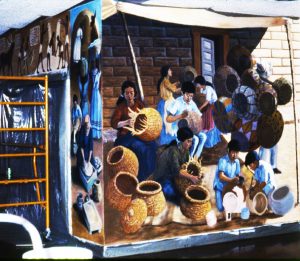 basket weaving, Employment through the Ages, JL goez, mural